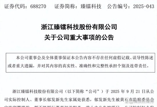 臻镭科技双重身份董事长被留置：31亿身家背后的角色之困